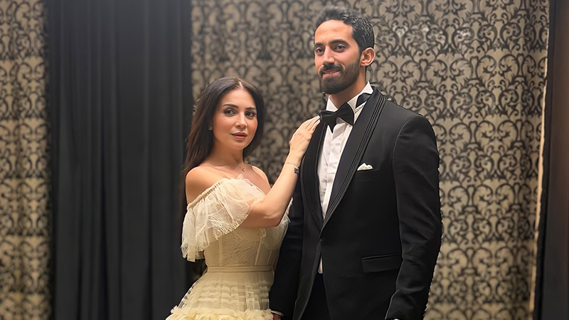 العروسة مي عز الدين تحتفل بعقد قرانها على أحمد تيمور