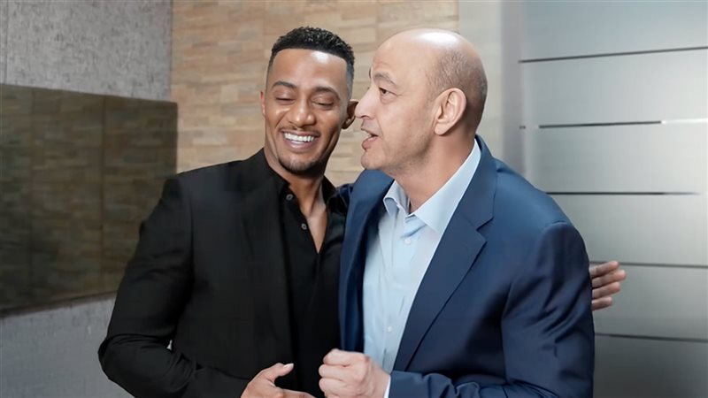 عمرو أديب ومحمد رمضان