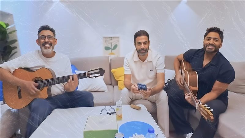 تامر حسني وأمير طعيمة وعمرو مصطفى 