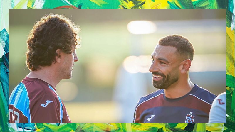 محمد صلاح ومدرب طرابزون