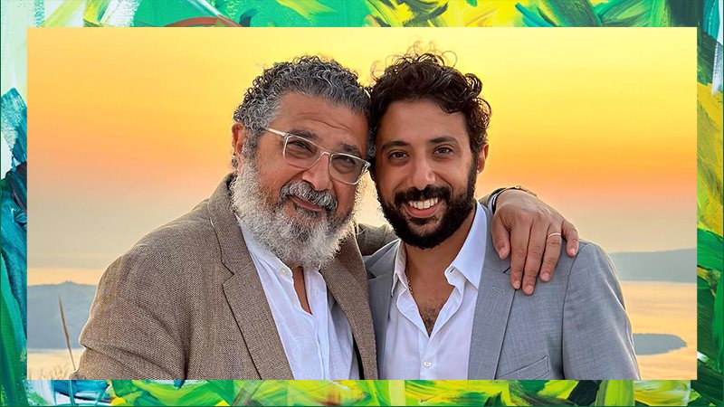 ماجد الكدواني وابنه